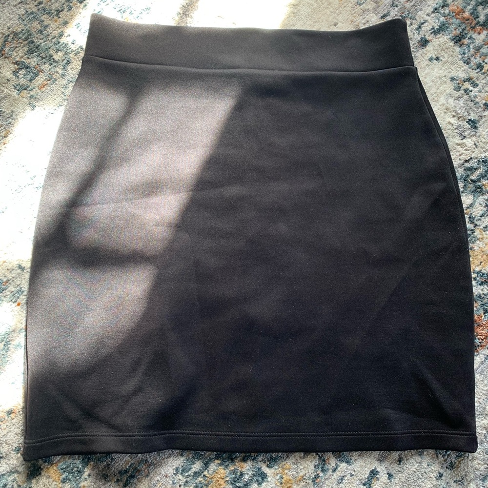 Black mini skirt